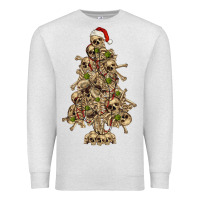 Oatmeal Heather Skeleton Christmas Tree Premium Sweatshirt - RanaPortraitStore