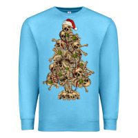 Ocean Blue Skeleton Christmas Tree Premium Sweatshirt - RanaPortraitStore
