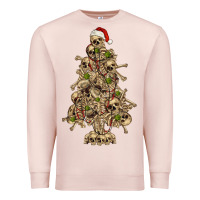 Pale Pink Skeleton Christmas Tree Premium Sweatshirt - RanaPortraitStore