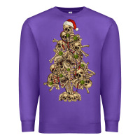 Purple Skeleton Christmas Tree Premium Sweatshirt - RanaPortraitStore
