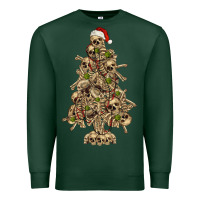 Sports Green Skeleton Christmas Tree Premium Sweatshirt - RanaPortraitStore