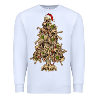 White Skeleton Christmas Tree Premium Sweatshirt - RanaPortraitStore