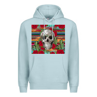 Blue Mist skull cactus Premium Hoodie - JahusDesignShop