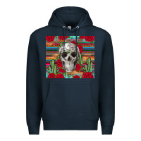 Navy skull cactus Premium Hoodie - JahusDesignShop