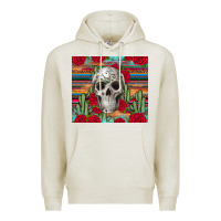 Oatmeal Heather skull cactus Premium Hoodie - JahusDesignShop