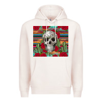 Pale Pink skull cactus Premium Hoodie - JahusDesignShop