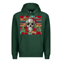 Sports Green skull cactus Premium Hoodie - JahusDesignShop