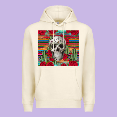Skull Cactus Premium Hoodie Designed By Jahusdesignshop