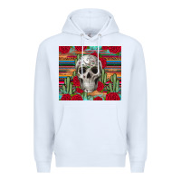 White skull cactus Premium Hoodie - JahusDesignShop