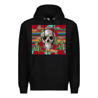 Black skull cactus Premium Hoodie - JahusDesignShop