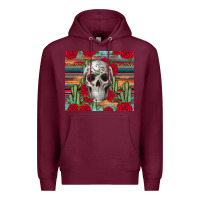 Burgundy skull cactus Premium Hoodie - JahusDesignShop