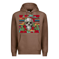 Chestnut skull cactus Premium Hoodie - JahusDesignShop