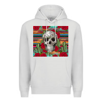Dove Grey skull cactus Premium Hoodie - JahusDesignShop