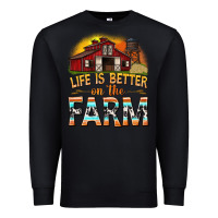 Black life is better on the farm with barn Premium Sweatshirt - texasbilliewilder