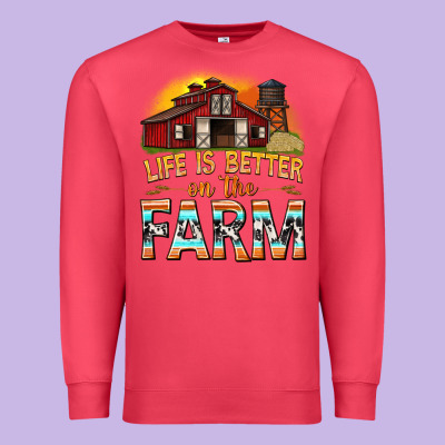 Premium Sweatshirt life is better on the farm with barn