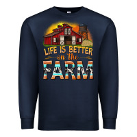 Navy life is better on the farm with barn Premium Sweatshirt - texasbilliewilder