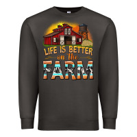 Smoke life is better on the farm with barn Premium Sweatshirt - texasbilliewilder