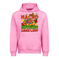 Fuchsia Pink nacho average lunch lady  with nacho Urban Hoodie - AdoDesignShop