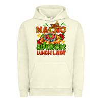 Pigment Pistachio nacho average lunch lady  with nacho Urban Hoodie - AdoDesignShop