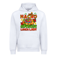 White nacho average lunch lady  with nacho Urban Hoodie - AdoDesignShop