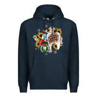 Navy Christmas dental sunflower Premium Hoodie - JahusDesignShop