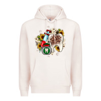 Pale Pink Christmas dental sunflower Premium Hoodie - JahusDesignShop