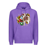 Purple Christmas dental sunflower Premium Hoodie - JahusDesignShop