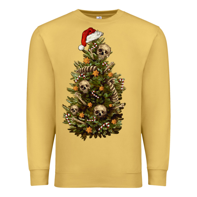 Skeleton Merry Christmas Tree Premium Sweatshirt by RanaPortraitStore | Teevron