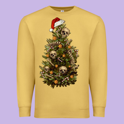 Premium Sweatshirt Skeleton merry christmas tree