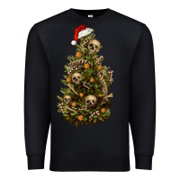 Black Skeleton merry christmas tree Premium Sweatshirt - RanaPortraitStore