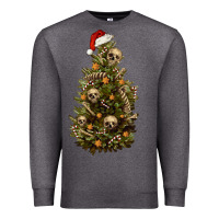 Charcoal Heather Skeleton merry christmas tree Premium Sweatshirt - RanaPortraitStore