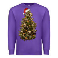 Purple Skeleton merry christmas tree Premium Sweatshirt - RanaPortraitStore