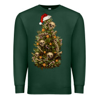 Sports Green Skeleton merry christmas tree Premium Sweatshirt - RanaPortraitStore