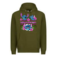 Army Green preview flower stitch kindergarten Premium Hoodie - AdoDesignShop
