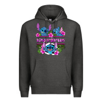 Charcoal Heather preview flower stitch kindergarten Premium Hoodie - AdoDesignShop