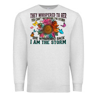 Oatmeal Heather they whispered to her you can't withstand the stor Premium Sweatshirt - Zillion Design Studio