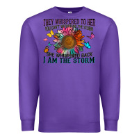 Purple they whispered to her you can't withstand the stor Premium Sweatshirt - Zillion Design Studio