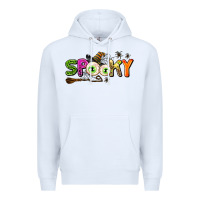 White spooky Premium Hoodie - AdoDesignShop
