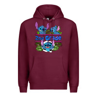 Burgundy preview flower stitch 2nd grade Premium Hoodie - AdoDesignShop