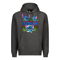 Charcoal Heather preview flower stitch 2nd grade Premium Hoodie - AdoDesignShop