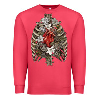 Cardinal Skeleton Rib Cage Heart Premium Sweatshirt - RanaPortraitStore