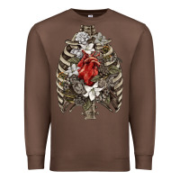 Chestnut Skeleton Rib Cage Heart Premium Sweatshirt - RanaPortraitStore