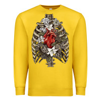 Lemon Skeleton Rib Cage Heart Premium Sweatshirt - RanaPortraitStore