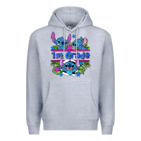 Heather Grey preview flower stitch 1st grade Premium Hoodie - AdoDesignShop