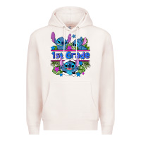 Pale Pink preview flower stitch 1st grade Premium Hoodie - AdoDesignShop