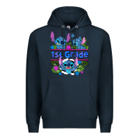 Navy preview flower stitch 1st grade Premium Hoodie - AdoDesignShop