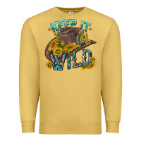 Antique Gold keep it wild tbw Premium Sweatshirt - texasbilliewilder