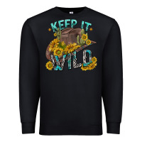 Black keep it wild tbw Premium Sweatshirt - texasbilliewilder