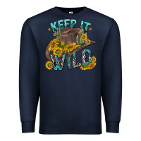 Navy keep it wild tbw Premium Sweatshirt - texasbilliewilder
