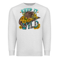 Oatmeal Heather keep it wild tbw Premium Sweatshirt - texasbilliewilder